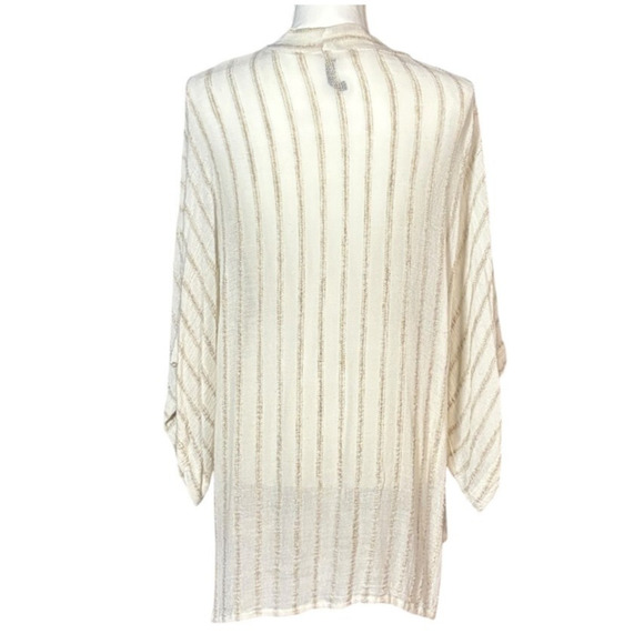 IC By Connie K Cardigan Size 2X Tan Linen Blend Minimalist Flowy Lagenlook Flowy - Picture 2 of 8